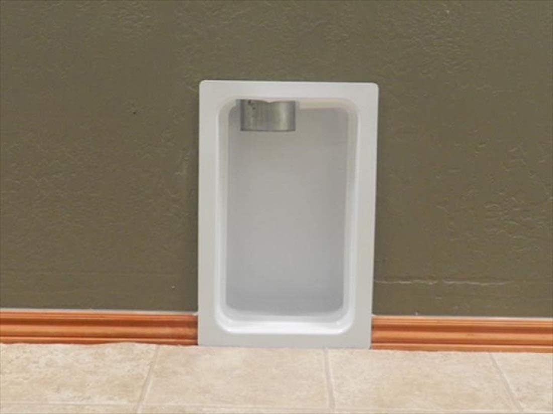 Dryer Vent Box Metal White for 2x4 Wall